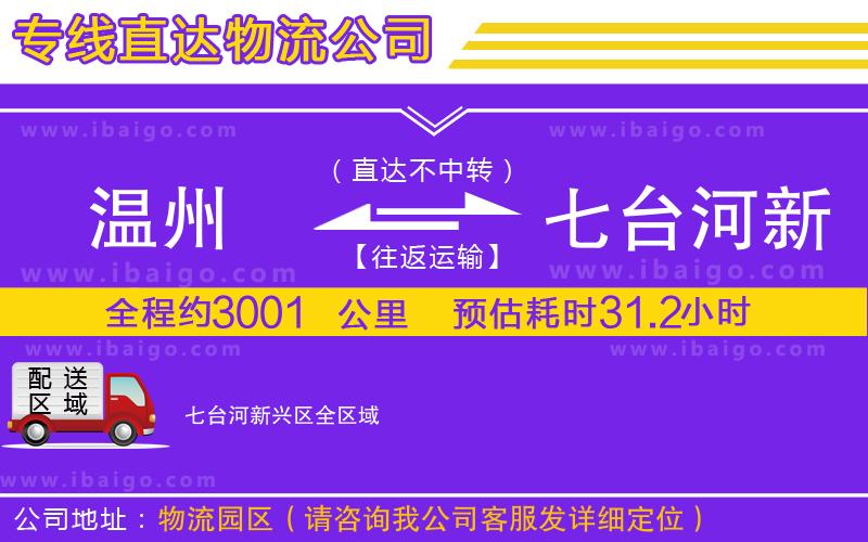 溫州到七臺河新興區物流專線