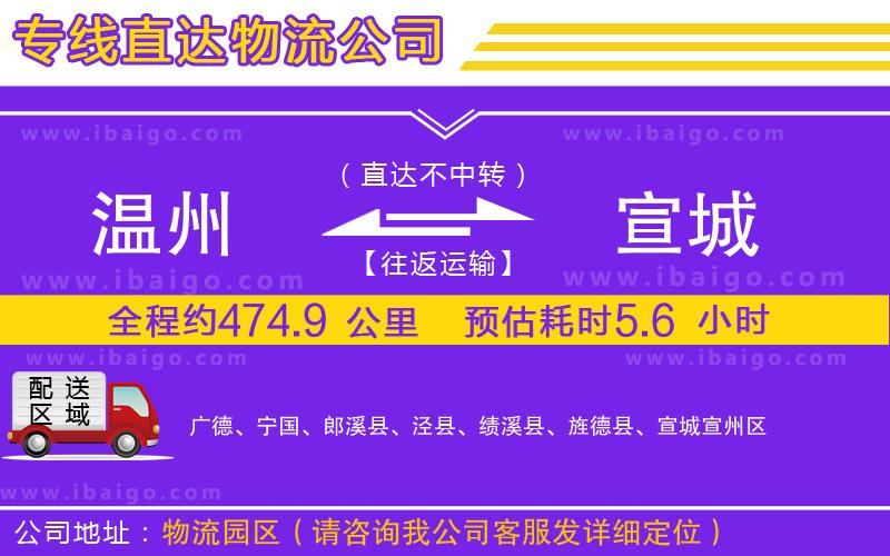 溫州到宣城貨運專線