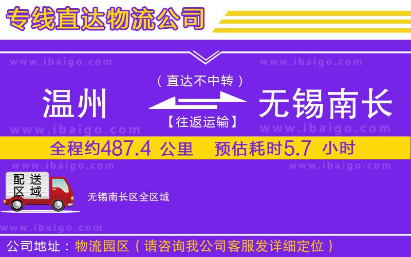 溫州到無錫南長區貨運公司