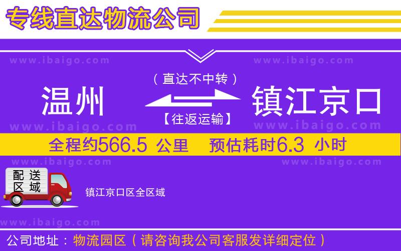 溫州到鎮江京口區貨運公司