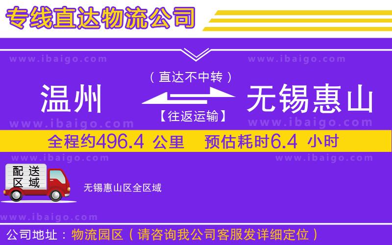 溫州到無錫惠山區物流專線