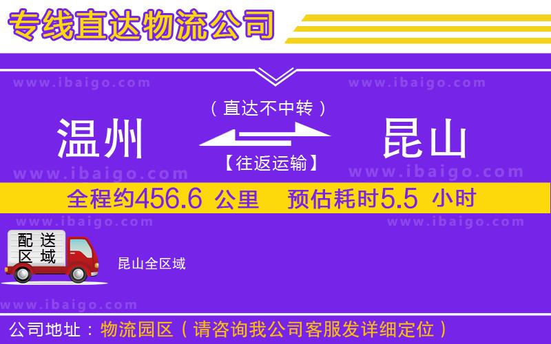 溫州到昆山物流