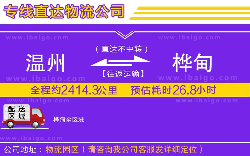 溫州到樺甸貨運專線