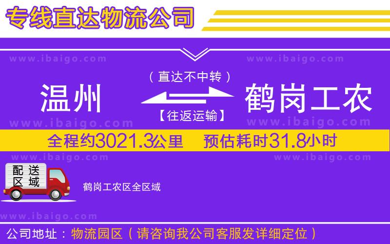 溫州到鶴崗工農區貨運公司