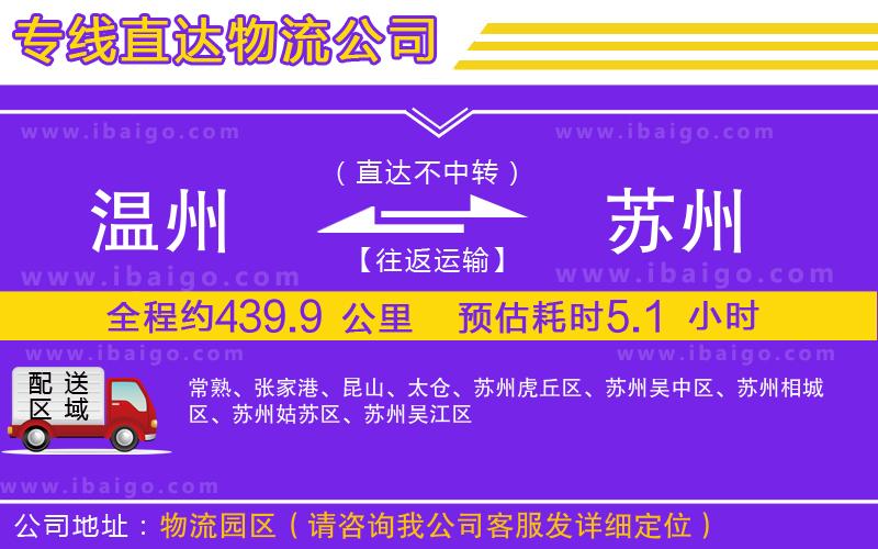 溫州到蘇州貨運