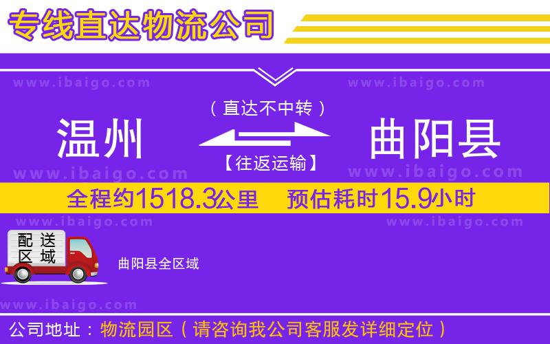 溫州到曲陽縣貨運(yùn)